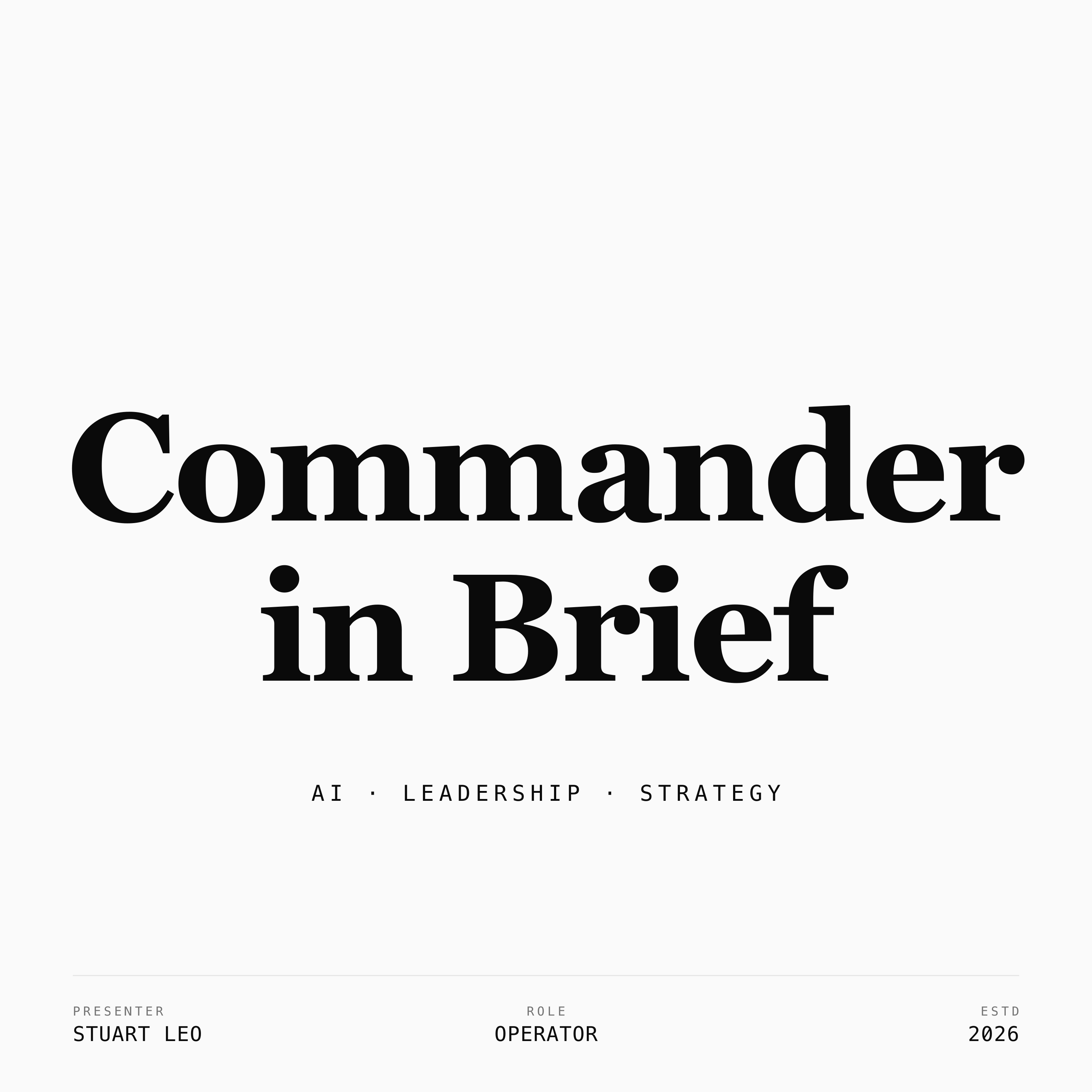 Commander in Brief — podcast cover